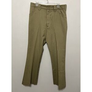 Mens NOS 1960s Stephens‎ Khaki Western Slacks 36 X 30 Vtg 60s Flare Leg Pants